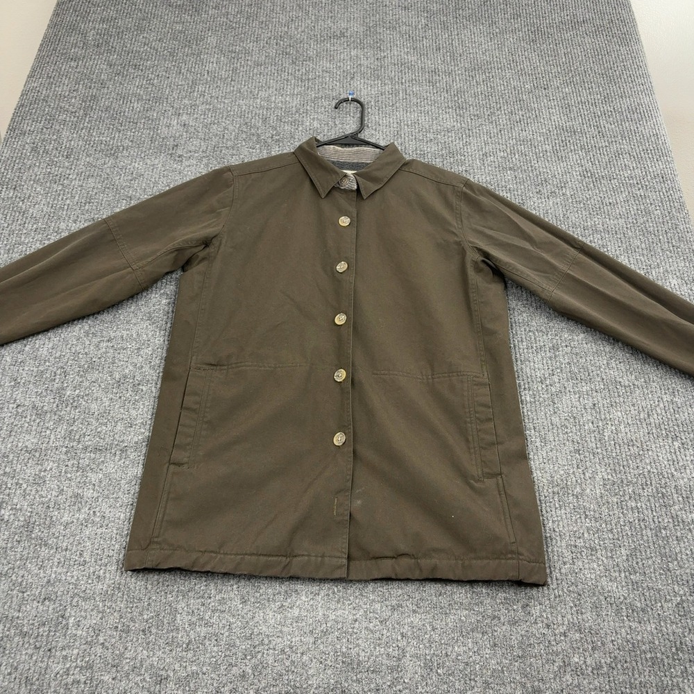 Royal Robbins Jacket Womens M Brown Canvas Fleece Lined Outdoor Utility Casual